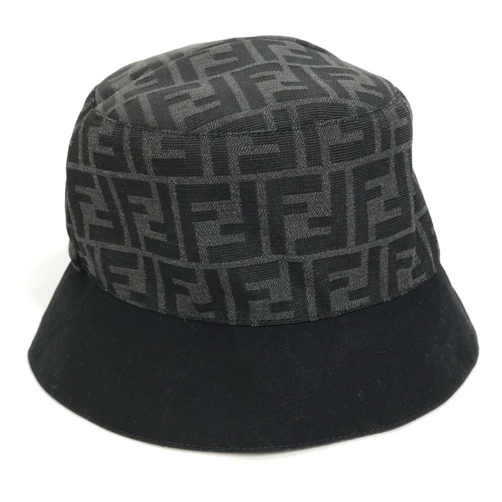 New Fendi reversible black Forever Fendi logo bucket hat size M/59 cm